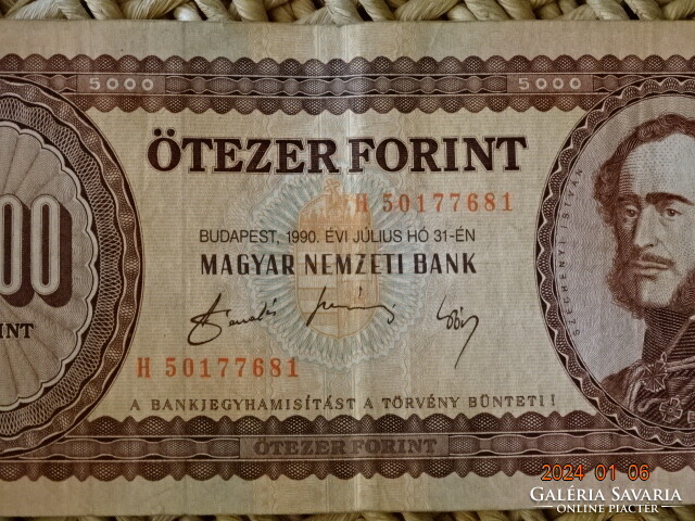 5000 FT FORINT 1990 " H " SOROZAT
