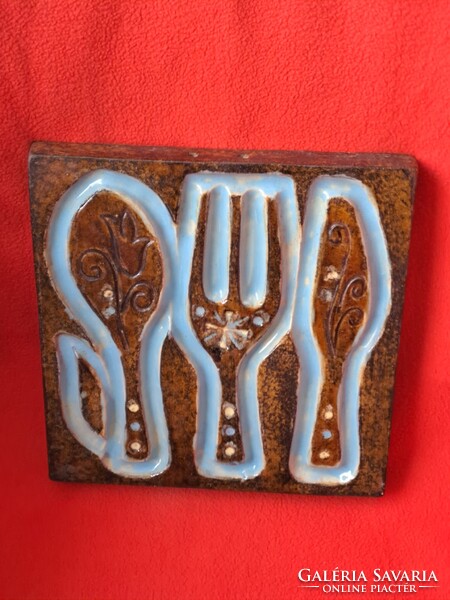 Ritka, hibátlan! Zsolnay pirogránit falikép / falidísz