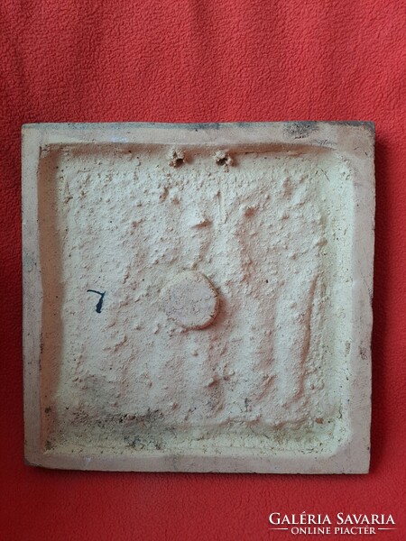 Ritka, hibátlan! Zsolnay pirogránit falikép / falidísz