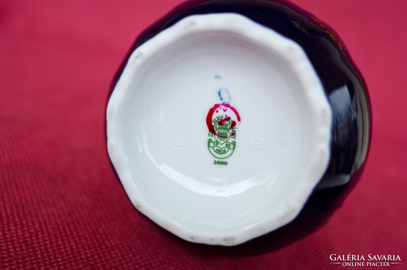 Zsonay pompadour váza és gyűrűtartó együtt