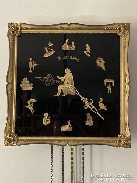 Lund & Clausen falióra, H.C.Andersen mese figurákkal.