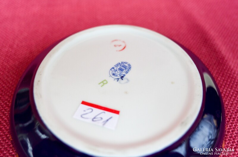 Zsonay pompadour váza és gyűrűtartó együtt