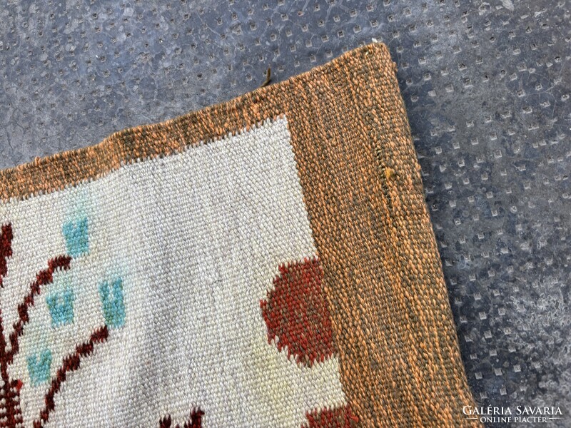 Retro  Németh Éva Lovas fás lovak ló állatos falvédő falikárpit faliszőnyeg mid-century modern