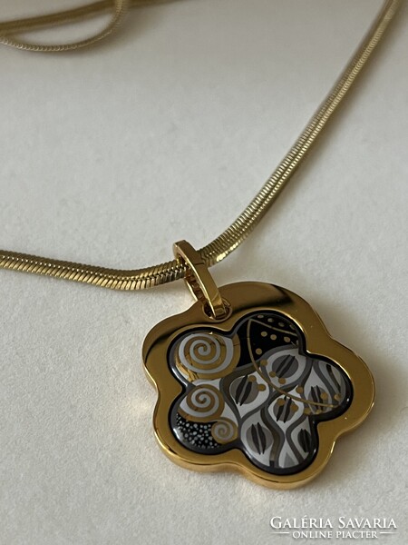Frey Wille Freywille ékszer Klimt Nixe kollekció Flower medál