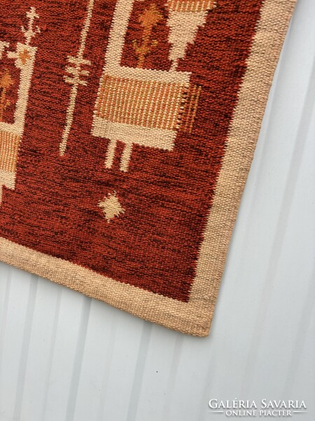 Retro  Németh Éva pávás páva állatos falvédő falikárpit faliszőnyeg mid-century modern