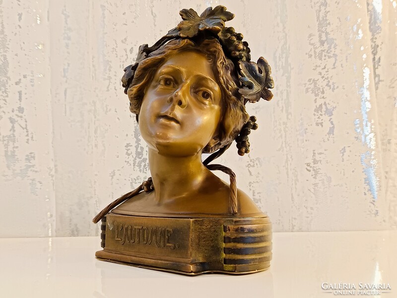 Bronz Női Szobor / Büszt Kimagasló minőségű/ MESTERMUNKA