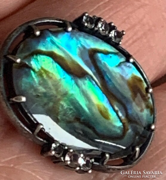 EZÜST KITŰZŐ-/PAUA / Abalone kagylóval-
