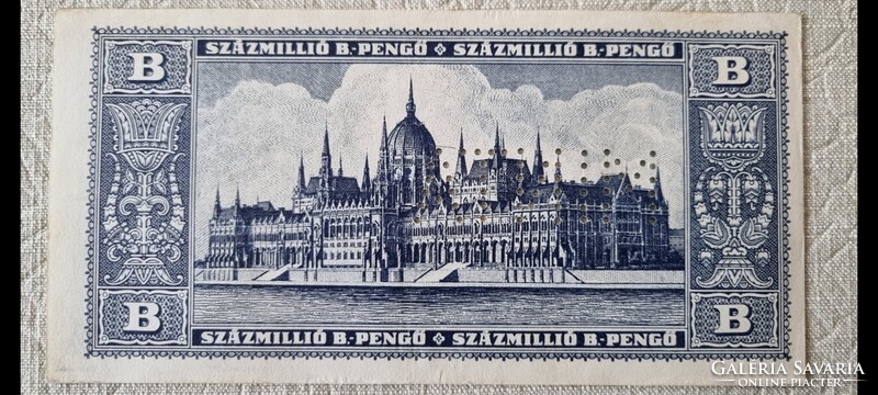 Százmillió B.- Pengő MINTA