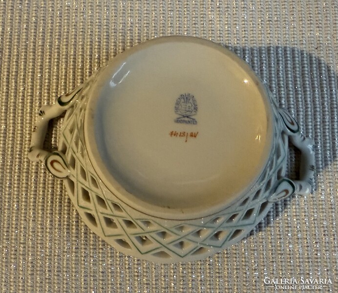 Herendi porcelán Apponyi mintás kosár