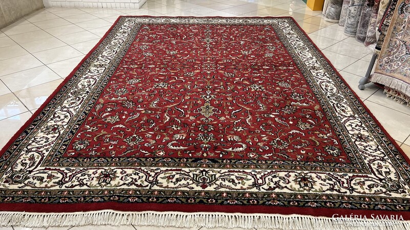 3953 ÓRIÁSI AKCIÓ Hindu Tabríz Kézi Csomó Gyapjú Perzsa Szőnyeg 245X360CM Ingyen Futár