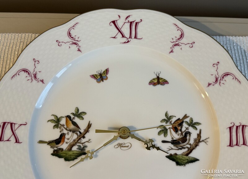 Herendi porcelán Rotschild mintás falióra
