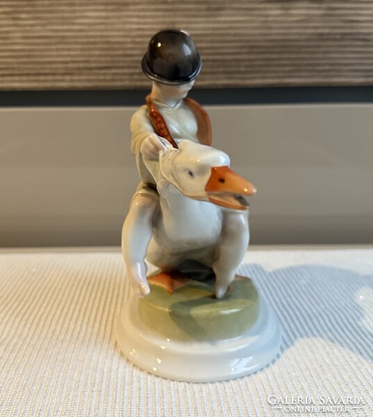 Herendi porcelán Ludas Matyi szobor 1941-es jelzésű
