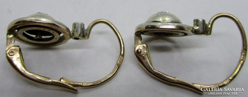 Gyönyörű régi  14kt aranyfülbevaló 0,28ct gyémánttal