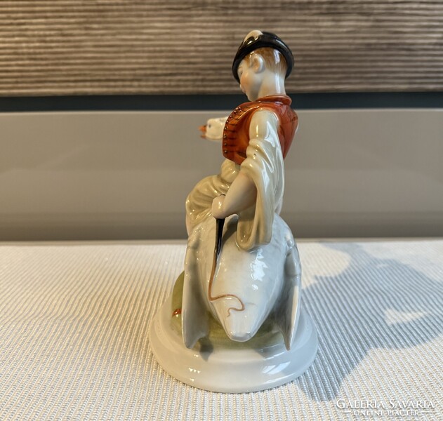 Herendi porcelán Ludas Matyi szobor 1941-es jelzésű