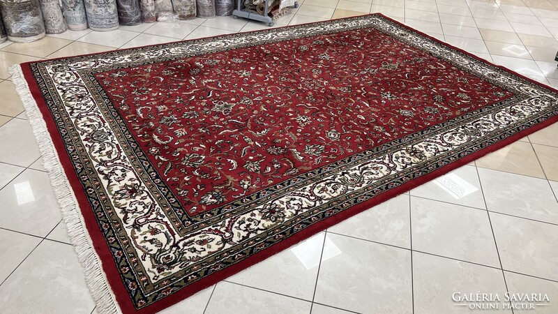 3953 ÓRIÁSI AKCIÓ Hindu Tabríz Kézi Csomó Gyapjú Perzsa Szőnyeg 245X360CM Ingyen Futár