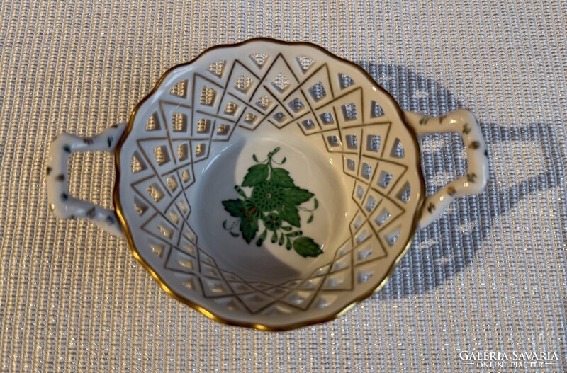 Herendi porcelán Apponyi mintás kosár
