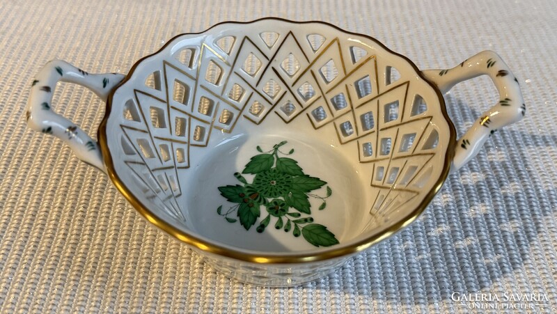 Herendi porcelán Apponyi mintás kosár