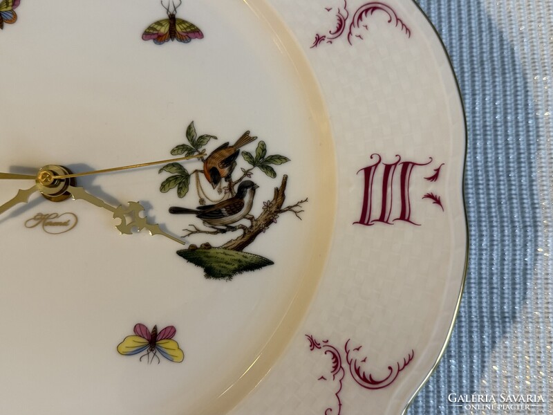 Herendi porcelán Rotschild mintás falióra