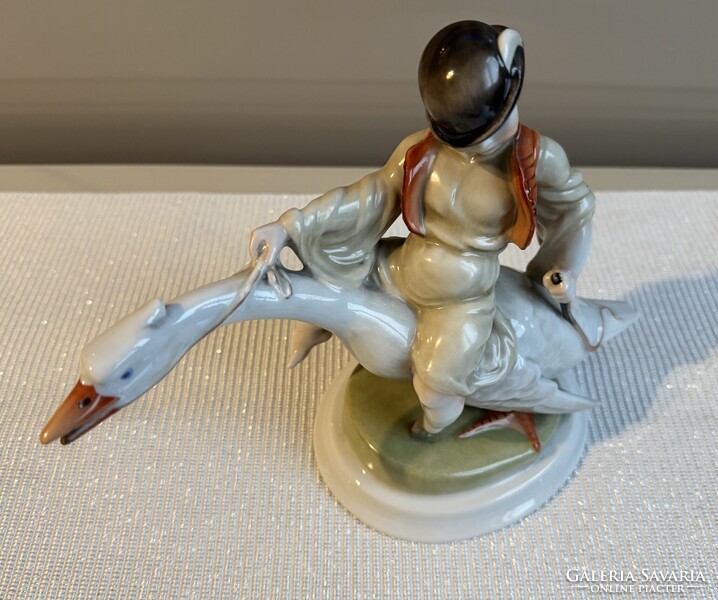 Herendi porcelán Ludas Matyi szobor 1941-es jelzésű
