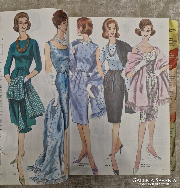 1963-as Vogue szabásminta könyv Christisn Dior, Patou, Nina Ricci, stb