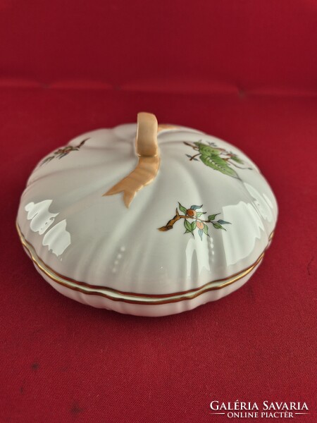 Herendi hecsedli mintás szalagos bonbonier