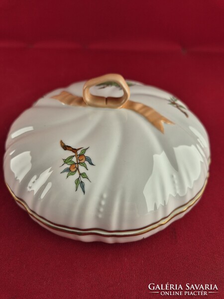 Herendi hecsedli mintás szalagos bonbonier