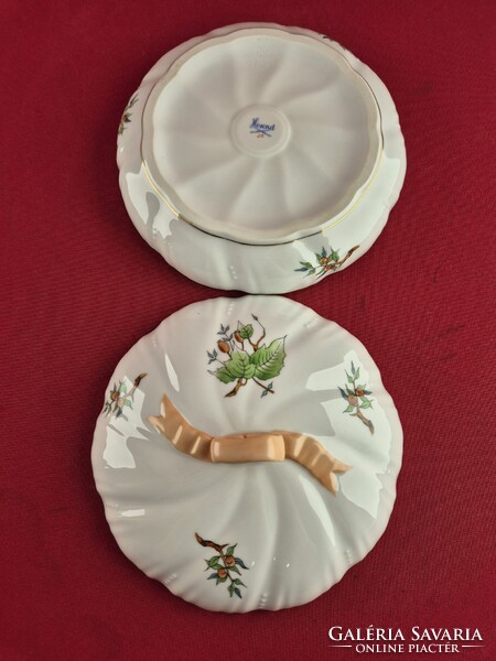 Herendi hecsedli mintás szalagos bonbonier