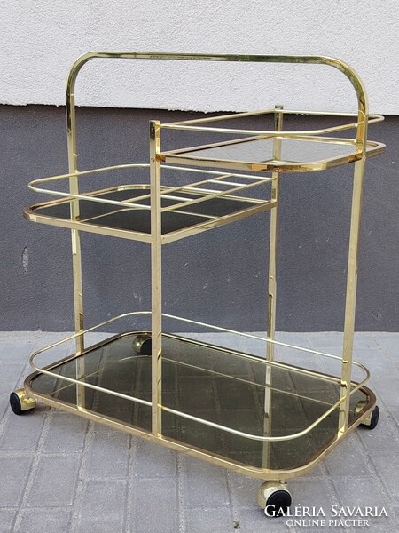 Art Deco Francia réz zsurkocsi 1970 ALKUDHATÓ