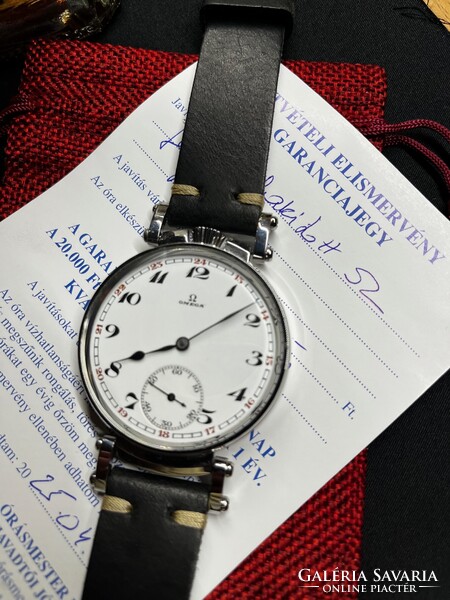 Omega zsebóra beépítés üveg hátlappal 1931-ből