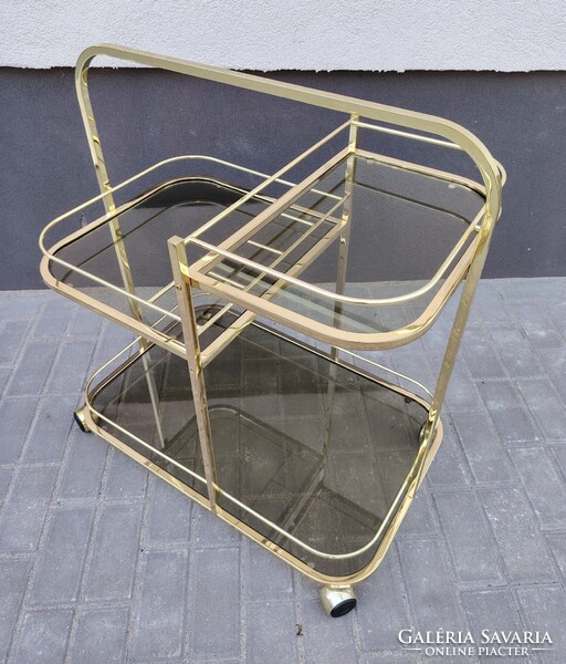 Art Deco Francia réz zsurkocsi 1970 ALKUDHATÓ