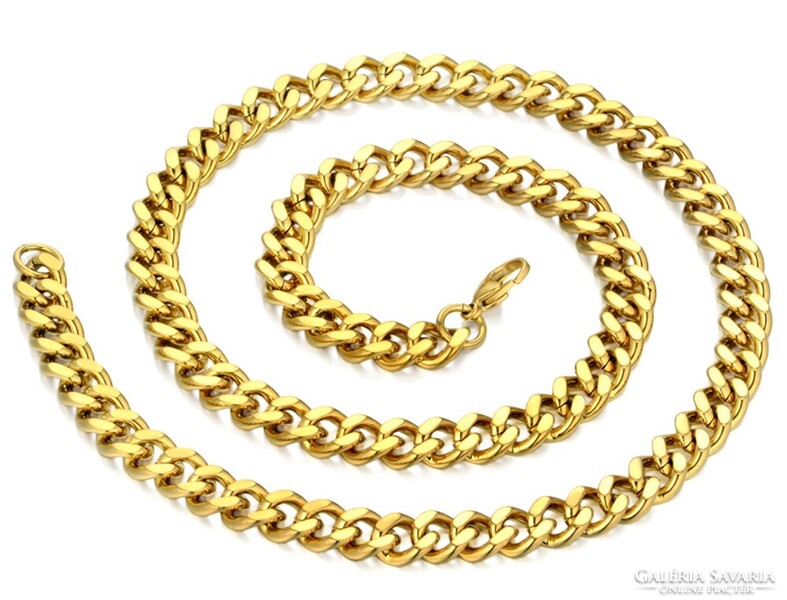 55 cm long Stainless steel necklace which is 11mm thick. Brand New