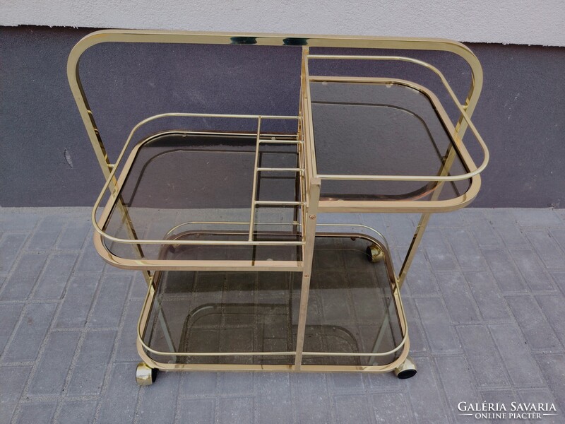 Art Deco Francia réz zsurkocsi 1970 ALKUDHATÓ