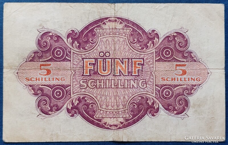 Ausztria 5 Schilling 1944, F+.