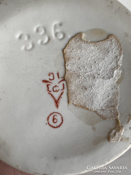 Antik kézzel festett orosz vintage porcelán kakas, állat formájú italos butella karaffa italtartó.