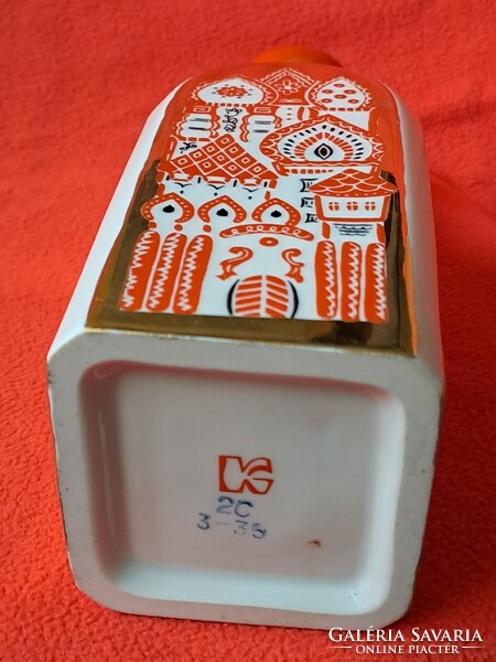 Retro szovjet KOROSTEN porcelán italos palack eredeti porcelán kupakjával!