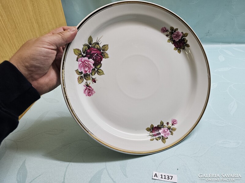 A1137 Hollóházi porcelán süteményes tál 30 cm