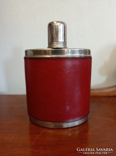 Jelzett West Germany bőrbevonatos italos flaska