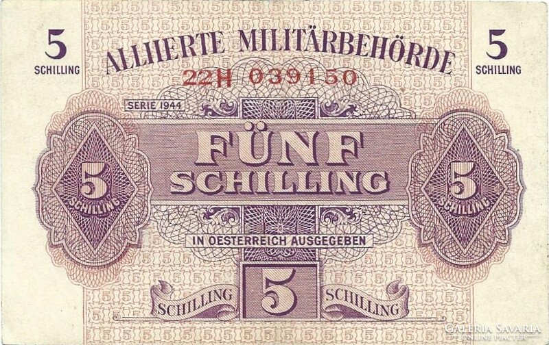 5 schilling 1944 Ausztria Militarbehörde katonai 2.