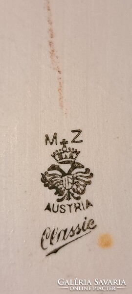 Antik bécsi porcelán teás szett, antik Moritz Zdekauer porcelán (L5536)