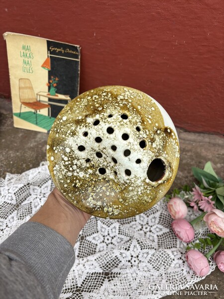 Retro Ikebana váza Hiripi Zsuzsa Zsuzsanna Gyűjtői mid-century modern  lakásdekoráció hagyaték