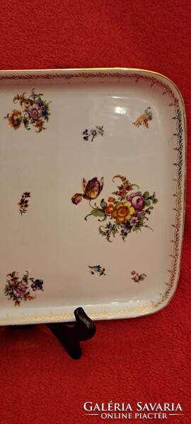 Antik bécsi porcelán teás szett, antik Moritz Zdekauer porcelán (L5536)