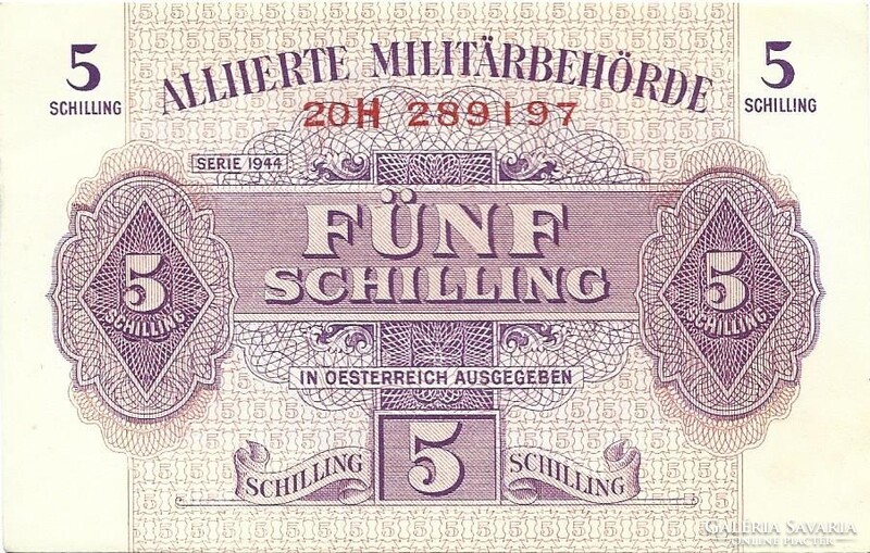 5 schilling 1944 Ausztria Militarbehörde katonai 3. hajtatlan UNC