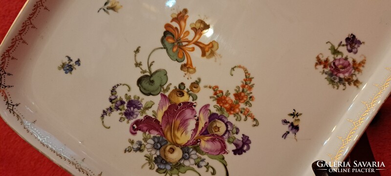 Antik bécsi porcelán teás szett, antik Moritz Zdekauer porcelán (L5536)
