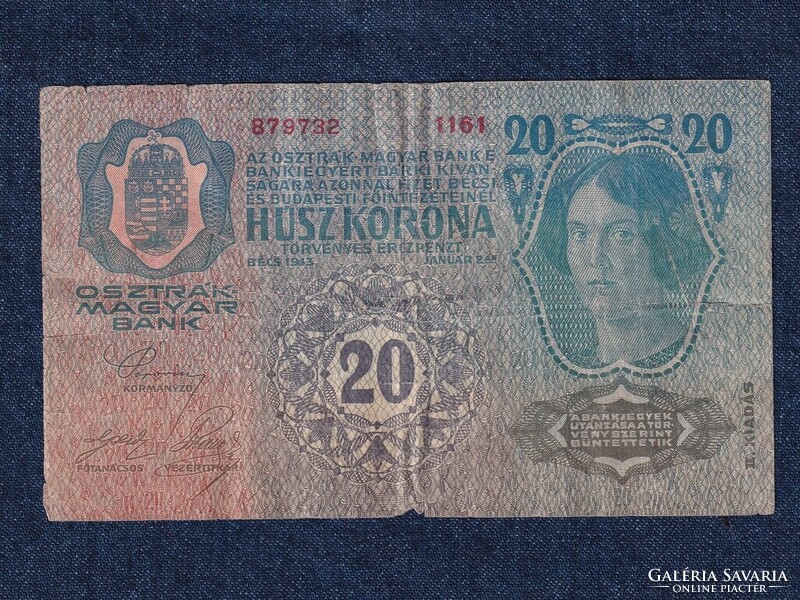 Osztrák-Magyar (1912-1915) 20 Korona bankjegy 1913