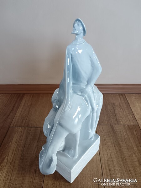 Régi Zsolnay Don Quijote porcelán figura