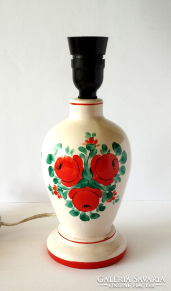 RETRO KÉZZEL FESTETT IPARMŰVÉSZETI KERÁMIA ASZTALI LÁMPA