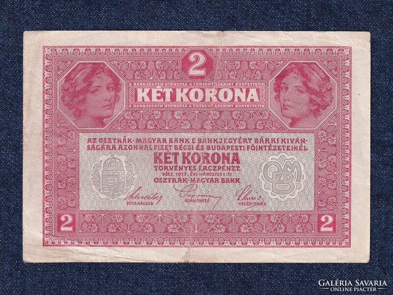 Osztrák-Magyar (háború alatt) 2 Korona bankjegy 1917