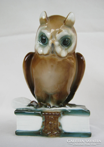 Zsolnay porcelán bölcs bagoly