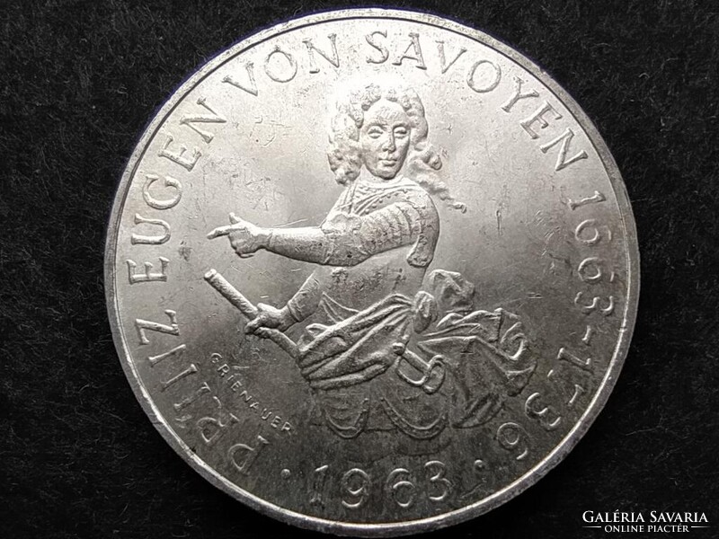 Ausztria 300 éve született Eugen herceg .800 ezüst 25 Schilling 1963
