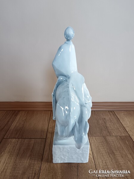 Régi Zsolnay Don Quijote porcelán figura